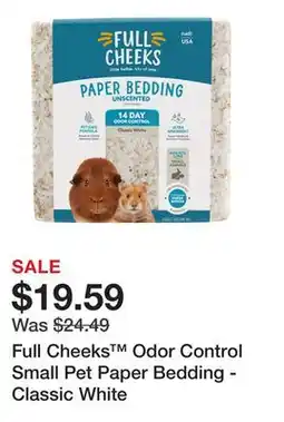 Petsmart Full Cheeks Odor Control Small Pet Paper Bedding - Classic White offer