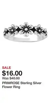 Kohl's PRIMROSE Sterling Silver Flower Ring offer