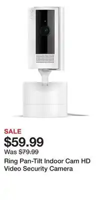 Kohl's Ring Pan-Tilt Indoor Cam HD Video Security Camera offer