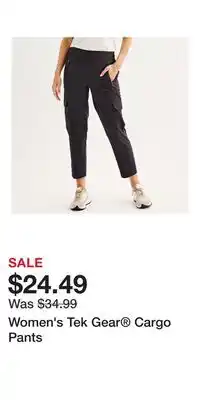 Kohl's Women's Tek Gear Cargo Pants offer