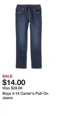 Kohl's Boys 4-14 Carter's Pull-On Jeans offer