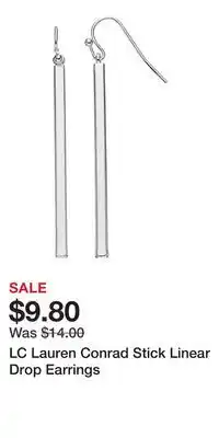 Kohl's LC Lauren Conrad Stick Linear Drop Earrings offer