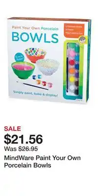 Kohl's MindWare Paint Your Own Porcelain Bowls offer