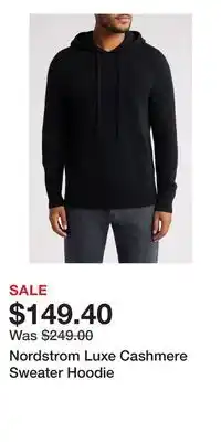 Nordstrom Nordstrom Luxe Cashmere Sweater Hoodie offer