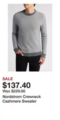 Nordstrom Nordstrom Crewneck Cashmere Sweater offer