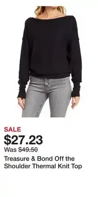 Nordstrom Treasure & Bond Off the Shoulder Thermal Knit Top offer