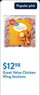 Walmart Great Value Chicken Wing Sections offer