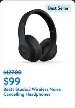 Walmart Beats Studio3 Wireless Noise Cancelling Headphones offer