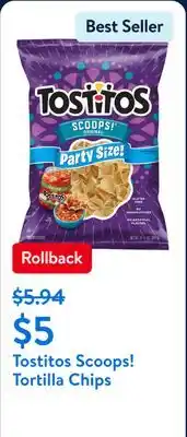 Walmart Tostitos Scoops! Tortilla Chips offer