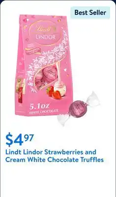 Walmart Lindt Lindor Strawberries and Cream White Chocolate Truffles offer