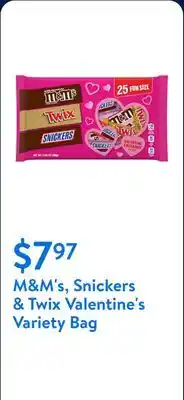 Walmart M&M's, Snickers & Twix Valentine's Variety Bag offer