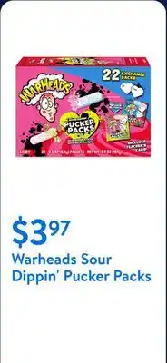 Walmart Warheads Sour Dippin' Pucker Packs offer