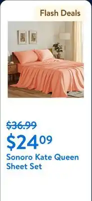 Walmart Sonoro Kate Queen Sheet Set offer