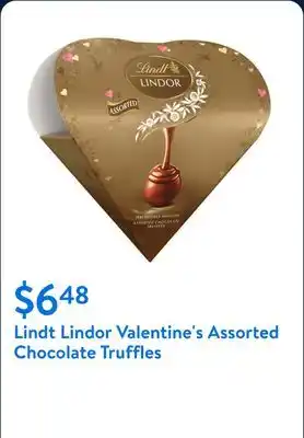 Walmart Lindt Lindor Valentine's Assorted Chocolate Truffles offer