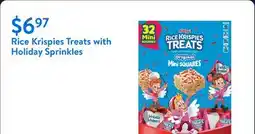 Walmart Rice Krispies Treats with Holiday Sprinkles offer