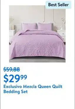 Walmart Exclusivo Mezcla Queen Quilt Bedding Set offer