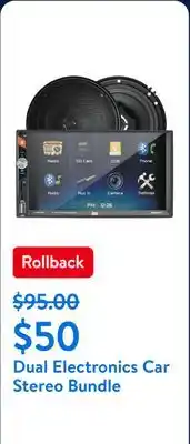 Walmart Dual Electronics Car Stereo Bundle offer