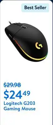 Walmart Logitech G203 Gaming Mouse offer