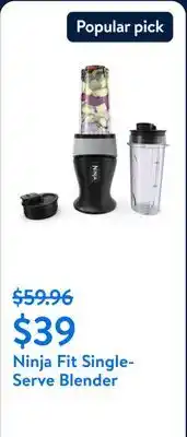 Walmart Ninja Fit Single-Serve Blender offer