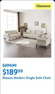 Walmart Ktaxon Modern Single Sofa Chair offer