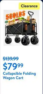 Walmart Collapsible Folding Wagon Cart offer