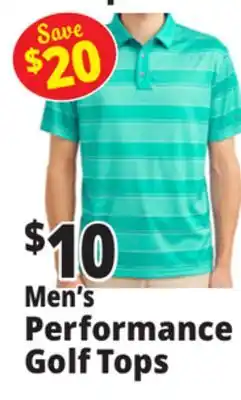 Ocean State Job Lot Men's Performance Golf Tops offer