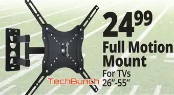 Ocean State Job Lot TechBunch Full Motion Universal Small TV Wall Mount offer