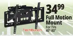 Ocean State Job Lot TechBunch Full Motion Universal Wall Mount for Flat TVs 40 - 80 offer