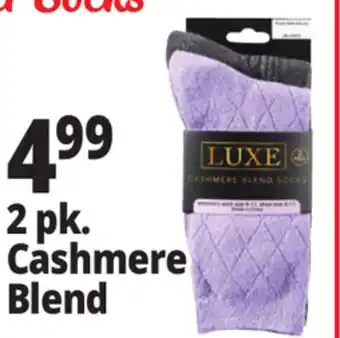 Ocean State Job Lot Luxe Women's Cashmere Blend Socks 2 Pack offer