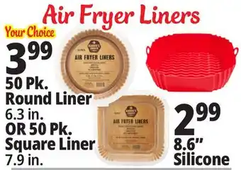 Ocean State Job Lot Baker's Choice Round Air Fryer Liners 50 Count offer