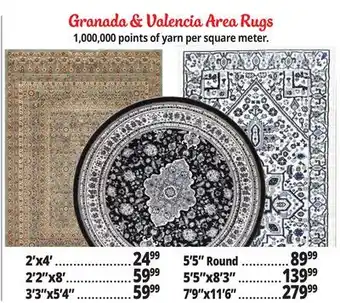 Ocean State Job Lot Granada & Valencia Area Rugs offer