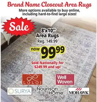 Ocean State Job Lot Brand Name Closeout Area Rugs offer