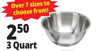 Ocean State Job Lot Stainless Steel Mixing Bowl 3 Qt offer