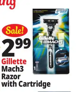 Ocean State Job Lot Gillette Mach3 Men's Razor Handle with Cartridge Refill offer