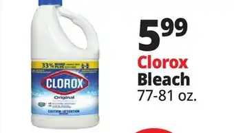 Ocean State Job Lot Clorox Disinfecting Bleach 81 oz offer