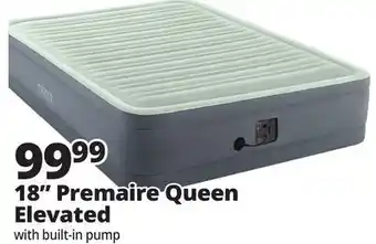 Ocean State Job Lot Intex Queen Dura-Beam PremAire I Elevated Air Mattress with Internal Pump offer