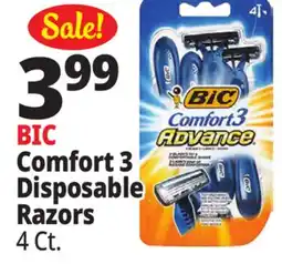 Ocean State Job Lot BIC Comfort 3 Advance Razor Blades 4 Count offer