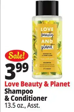 Ocean State Job Lot Love Beauty & Planet Shampoo & Conditioner offer