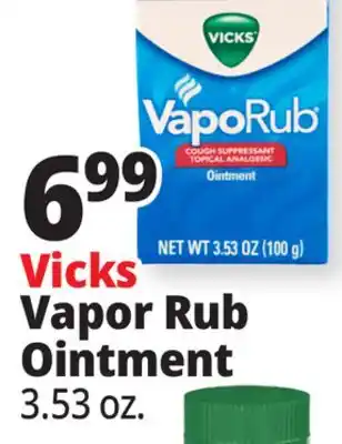 Ocean State Job Lot Vicks VapoRub Cough Suppressant Topical Analgesic Ointment 3.53 oz offer