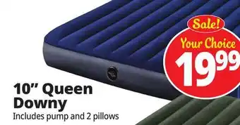 Ocean State Job Lot Intex Queen Dura-Beam Classic Downy Air Mattress offer