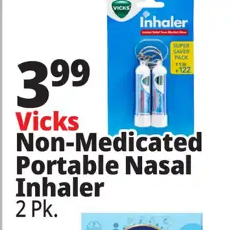 Ocean State Job Lot Vicks Non-Medicated Portable Nasal Inhaler 2 Count offer