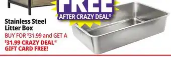 Ocean State Job Lot Stainless Steel Litter Box offer