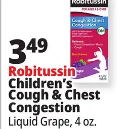 Ocean State Job Lot Robitussin Children's Cough & Chest Congestion offer