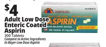 Ocean State Job Lot Health Star 81 mg Adult Low Dose Aspirin Pain Reliever 300 Tablets offer