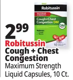 Ocean State Job Lot Robitussin Cough + Chest Congestion offer