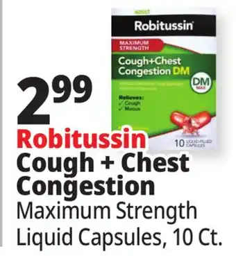 Ocean State Job Lot Robitussin Cough + Chest Congestion offer