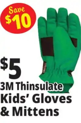 Ocean State Job Lot 3M Thinsulate Kids' Gloves & Mittens offer