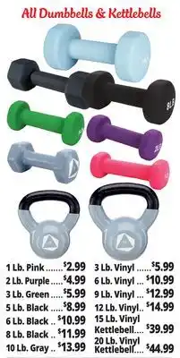 Ocean State Job Lot All Dumbbells & Kettlebells offer