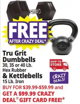 Ocean State Job Lot Tru Grit Dumbbells offer