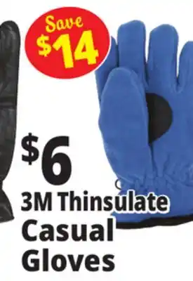 Ocean State Job Lot 3M Thinsulate Casual Gloves offer